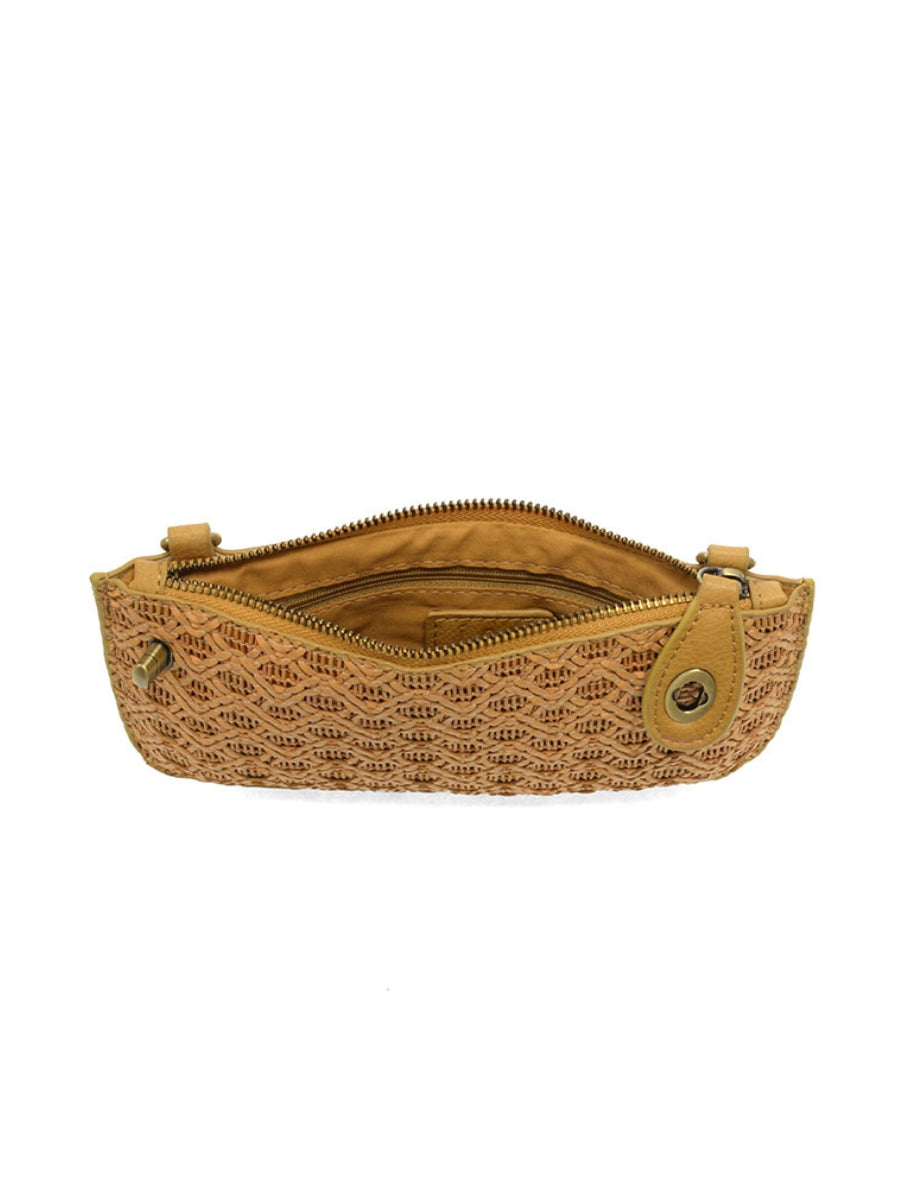 Joy Susan - Lattice Woven Mini Crossbody Wristlet Clutch